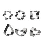 Coupe - pate inox decor blister x 6