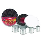Coupe - pate inox rond lisse - 11 pcs