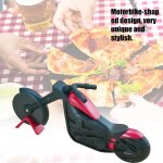 Coupe - pizza de moto unique en acier inoxydable, couteau a pizza, roue de moto, hachoir a pizza portable, ...