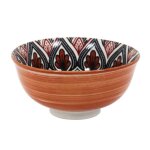 Coupelle en c�ramique  mandala  22cl orange