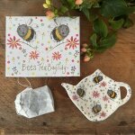 Coupelle pour sachets de th en porcelaine - abeille - alex clark