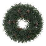 Couronne de noel bigbuy christmas - s8804213 - couronne de noel vert pvc 28 x 28 cm