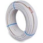 Couronne de tube cuivre cercle cu 0, 8 - 10 - d3 / 8 - 5 / 8 - isol - blanc - 10 mtre eid
