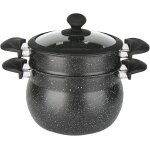 , couscoussier alu revtu, cuisson vapeur, facile a nettoyer, design pratique, taille standard