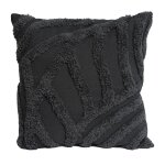 Coussin 40x40 cm tuft anthracite, par soleil d'ocre