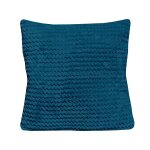 Coussin 45x45 cm cocooning bleu canard, par soleil d'ocre
