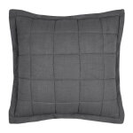 Coussin carr� uni en gaze de coton surpiqu�e