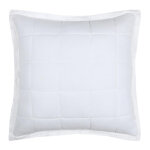 Coussin carr� uni en gaze de coton surpiqu�e