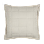 Coussin carr� uni en gaze de coton surpiqu�e
