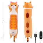 Coussin chauffant electrique portable pour animaux en peluche, coussin chauffant usb, chat mignon, poupes ...