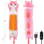 Coussin chauffant electrique portable pour animaux en peluche, coussin chauffant usb, chat mignon, poupes ...