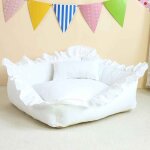 Coussin de couchage carr respirant pour animaux de compagnie, lit princesse mignon pour chats et petits ...