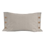 Coussin d�coratif lin coton 32x50 cm lino natura, par soleil d'ocre