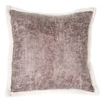 Coussin de d�coration, aspect daim, coussin avec bourrage, marron aspect toison, 45x45cm