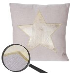 Coussin de dcoration, etoile, coussin avec bourrage, aspect brillant, 45x45cm