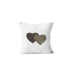 Coussin d�houssable pur coton 40x40 cm love rouge, par soleil d'ocre