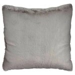 Coussin - gris - cuir synth�tique - 60 x 18 x 60 cm - el�gance chic