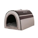 Coussin d'intrieur 2 en 1 pour chien et chat, grand nid epais et chaud pour l'hiver, abri facile a nettoyer ...