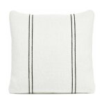 Coussin d'int�rieur blanc a bandes noires en coton 45 x 45 cm rudolph - serax