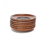 Coussin d'isolation thermique nordique sous - verre a th� spirale porte - gobelet en bois coussin anti ...