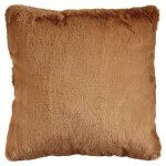 Coussin - non pr�cis� - marron - cuir synth�tique - 40 x 40 cm - int�rieur