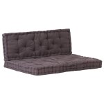 Coussins de palette canap� de sol dossier assise en coton anthracite dec021324