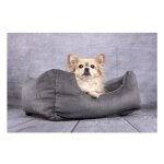 Coussin panier - rectangulaire 65x50x20 cm - c�tel� - housse amovible - fond antid�rapant