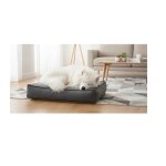Coussin panier en textile 100 x 70 x 18 cm gris