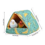 Coussin en peluche cachette pour perroquets, maison chaude, lit pour perroquets, oiseaux insparables, ...