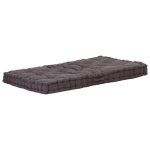 Coussin de plancher de palette coton matelas de sol 120x80x10 cm anthracite dec021810