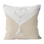 Coussin en pur coton lav� 40x40 cm elena, par soleil d'ocre