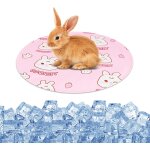 Coussin rfrigrant rond pour animaux de compagnie (lapin rose), coussin de glace pour animaux de compagnie, ...
