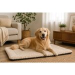 Coussin rectangle pour chien naya 51 x 85 cm beige