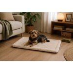 Coussin rectangle pour chien naya 63 x 100 cm beige