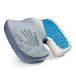 Coussin de si�ge ergonomique - gel orthop�dique - soulagement coccyx - d�houssable - asym�trique
