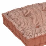 Coussin de sol au style g�om�trique coton terracotta 40x40 cm