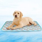 Coussin de sommeil rafra�chissant pour animaux de compagnie (bleu - m:50 * 70), coussin de lit pour chien ...