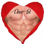 Coussin st valentin coeur valentine buste muscl d'un homme  pour toi  , pour un anniversaire, pour un ...