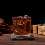 Coussin de tasse r�utilisable en ardoise naturelle, 4 pi�ces, assiette de service, carr� ecologique, ...