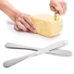 Couteau a beurre en acier inoxydable avec trou, fromage, couteaux a dessert, a confiture, couverts a ...