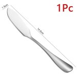 Couteau a beurre de cuisine en acier inoxydable, couteau a fromage, couleur argent, outils a dessert, ...