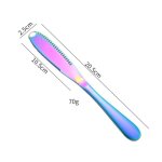 Couteau a beurre multifonction en acier inoxydable, avec trou, fromage, dessert, confiture, couteau a ...