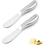 Couteaux a beurre - non spcifi - 2pcs - acier inoxydable - poigne ergonomique - 14 x 2 cm