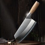 Couteau en bois - couteau de chef de cuisine en acier inoxydable aleaver, rasoir tranchant, couteau a ... Couteau en bois - couteau de chef de cuisine en acier inoxydable aleaver, rasoir tranchant, couteau a ...