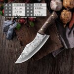 Couteau de boucher forg� en acier inoxydable au mangan�se, couteau a d�couper la viande, couteau de cuisine ...