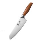 Couteau de chef - couteau de chef japonais avec manche en bois, acier inoxydable 3cr13, hacher la viande, ...