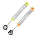 Couteau d�coratif de fruits en acier inoxydable, cuill�res a dessert pour past�que cr�me glac�e 40ja