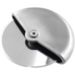 Couteau de coupe a roue ronde en acier inoxydable, pour roulette a pizza, rouleau, pte, trancheur de ...