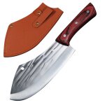 Couteau a couverture - couteau de chef de camping en plein air forg 5cr15mov en acier inoxydable, tranche ...