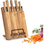 Couteau cuisine, ensemble de couteau de cuisine professionnel avec bloc, set de 8 couteaux de cuisine, ...